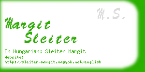margit sleiter business card